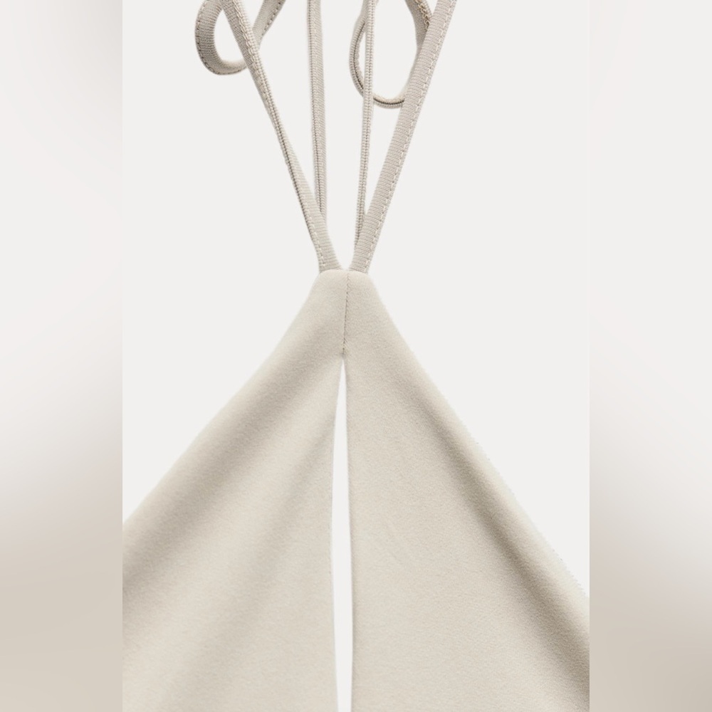 BRAND NEW‼️LONG DRAPED ZARA DRESS SIZE XL CREAM - Picture 5 of 7